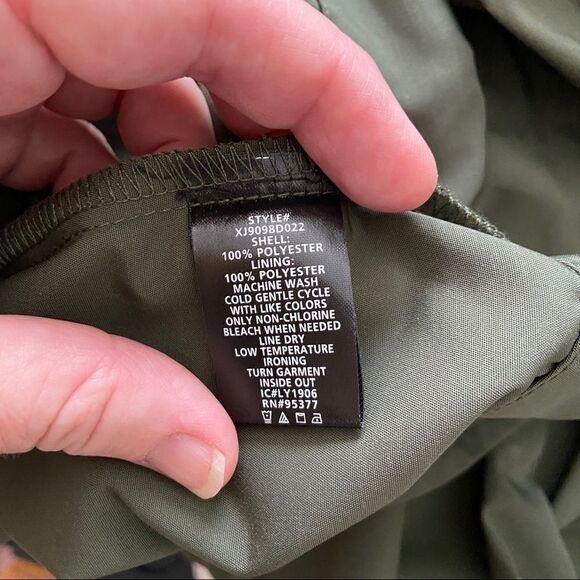 Sanctuary Olive Trench Drawstring Jacket M - Picture 12 of 14